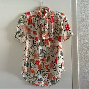 kate spade blossom tie neck blouse
